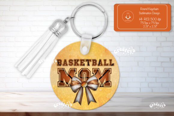 Basketball Mom Keychain: Graphics for Crafts