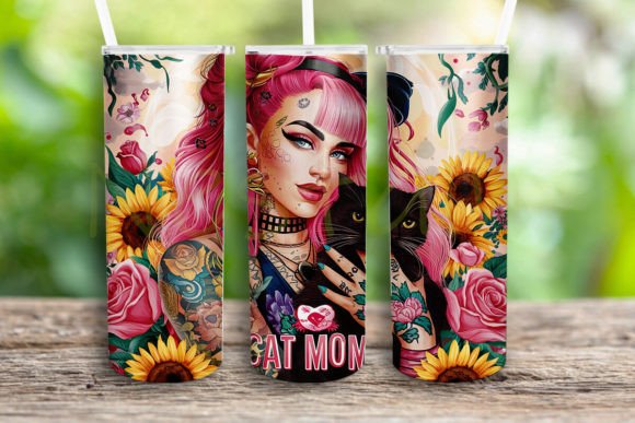 Cat Mom Tumbler Wrap Png: A Designer's Review