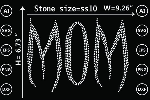 Cheer Mom Rhinestone Template: Graphics for Crafts