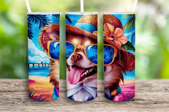 Chihuahua Dog Mom Tumbler Wrap Png: Graphics for Crafts