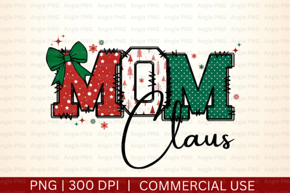 Christmas Mom Claus Doodle PNG: Graphics for Crafts
