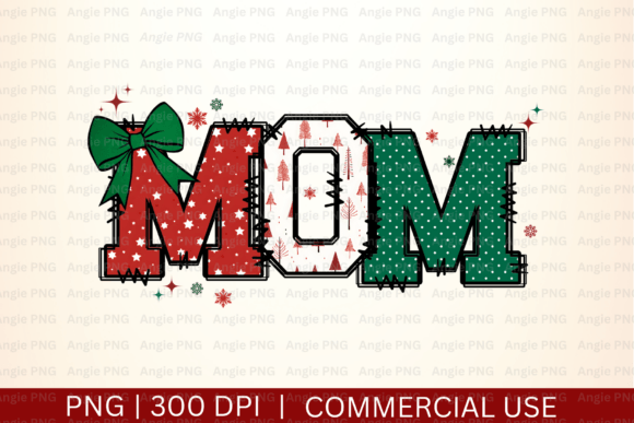 Christmas Mom Doodle PNG: Graphics for Crafts
