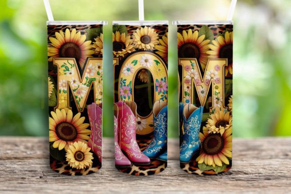 Cowgirl Mom Sunflower Graphics for Crafts