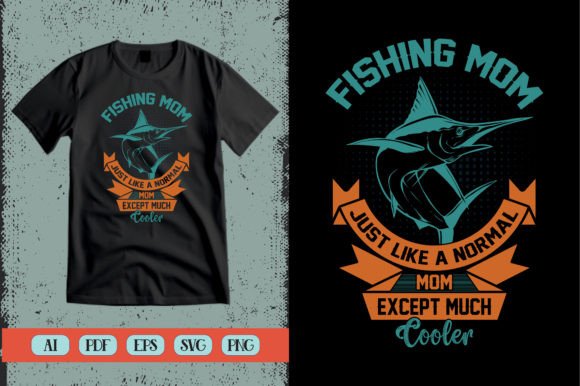 Fishing Mom Graphics for Crafts & Branding
