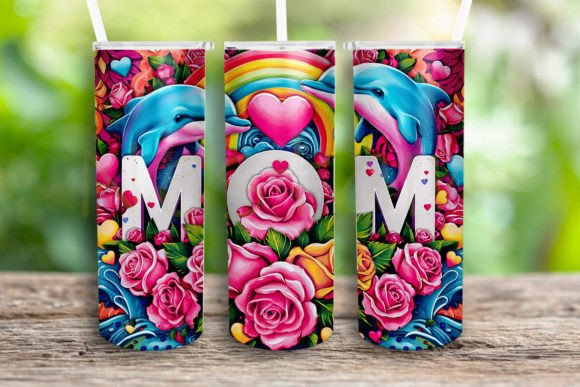 Mom Dolphins Tumbler Wrap PNG: A Designer's Review