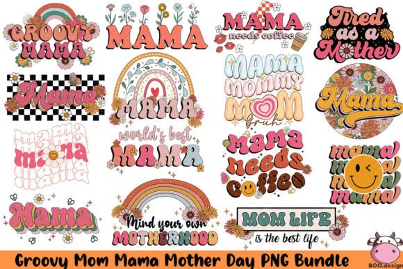 Mom Mama Mother Day PNG Bundle: Graphics and Crafts