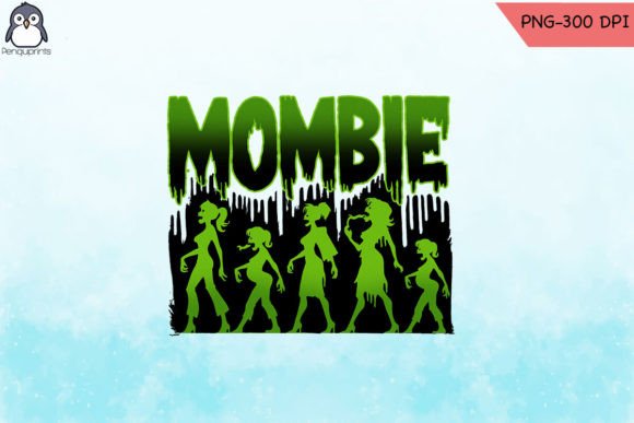 Mombie Cute Mom Zombie Halloween PNG for Crafts & Graphics