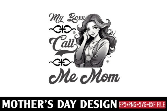 Mother's Day Boss Mom Graphics for Crafts