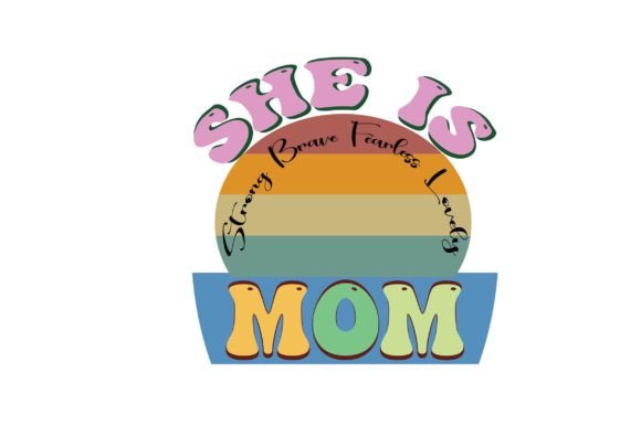 Strong Mom Graphics for Crafts and Branding