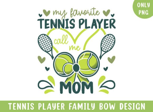 Tennis Mom Bow Graphics for Crafts & Sales